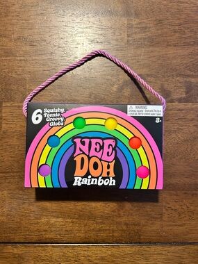 NeeDoh Rainbow Squishy Teenie Groovy Globs Sensory Toy 6 Pack